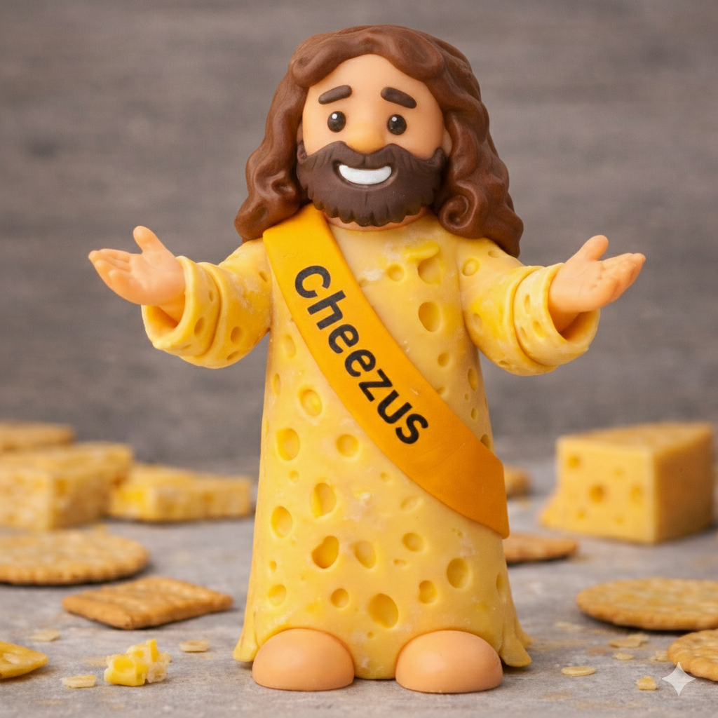 Cheezus: Little Cheesy Jesus Figurine [PRE-ORDER]